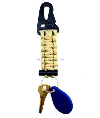 China 2017 New Outdoor Accessories Survival Kit Adventure Gear Parachord Paracord Braided Key Chain Lanyards For Outdoor DIY Camping for sale