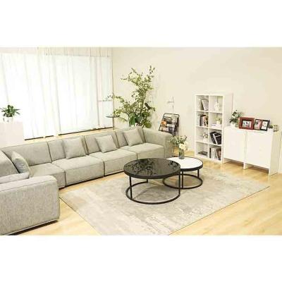 China New european modern modular sofa seats italiano living room corner l shape sectional sofa set furniture for sale