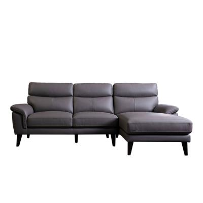 China (Other) adjustable low price l shape royal italian furniture 2 modern genuine leather 3 seat living room black sofa set for sale