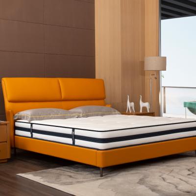 China 2020 Hot Sale Latest Design Modern Furniture Bed Style Leather Upholstered Single King Size Leather Bed for sale