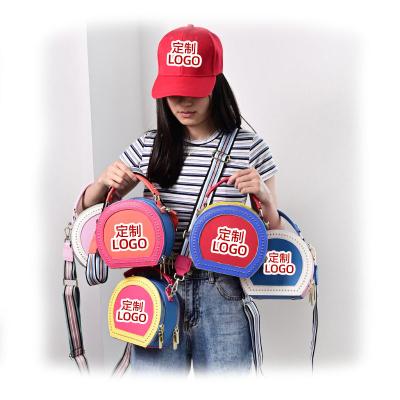 China Vintage 2022 street trend custom color matching female fisherman hat simple drop shipping color round bag LOGO hat handbag set for sale