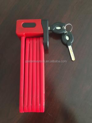 China Steel Folding Bike Lock With Key for sale