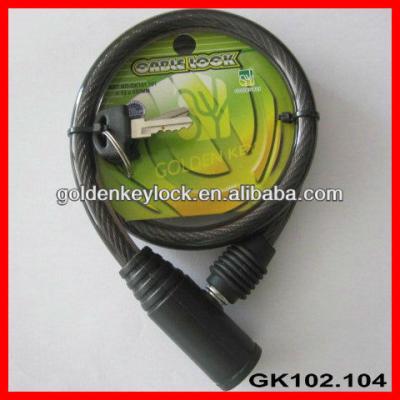 China GK102.104 Steel Bicycle Spiral Lock , Coil Cable Lock For Bike / Electric Bike for sale