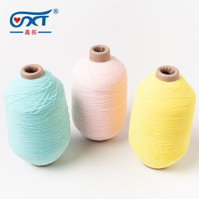 China Anti-bacteria 90# ​​100# DCY Yarn Wholesale Polyester Rubber Covered Dope Dyed Yarn for sale