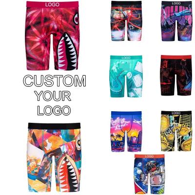 China Anti-Bacterial Wholesale custom plus size men's upgrade printing short briefs boxer men's briefs for sale