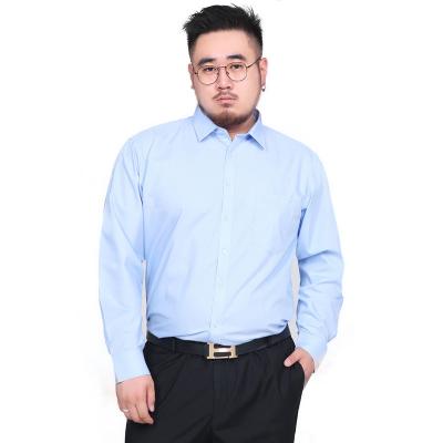 China Viable Wholesale Customized Long Sleeve Soild Shirt Polyester Heavy White Cotton Business Formal Shirts For Tall And Tall for sale