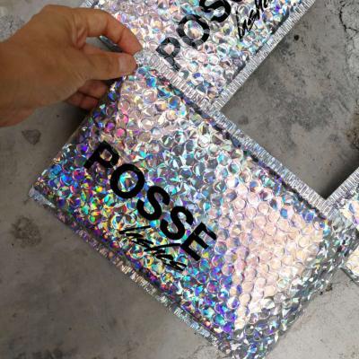 China shoes & Holographic Padded Apparel Bubble Mailer With Logo Print Bubble Shipping Envelope 300pcs MOQ for sale