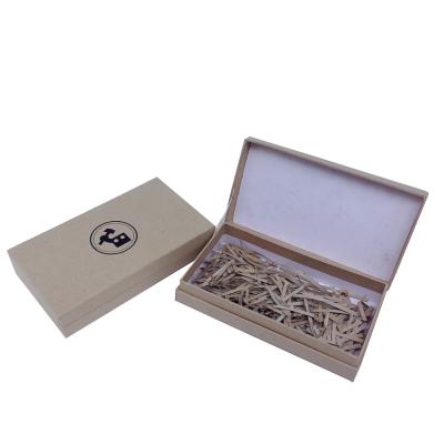 China Eco-friendly Recycled Brown Kraft Materials Cardboard Bow Tie Packaging Box With Custom Logo Print for sale