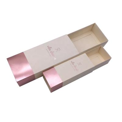 China Rose Gold Foiling Drawer Boxes Recyclable for Socks, Self Assembled Brushes and Combs Packaging Extractor Boxes for sale