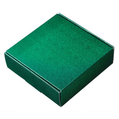 China Wholesales Recycled Materials In Stock Christmas Green Holographic Gift Paper Gift Box Glitter Packaging Boxes for sale