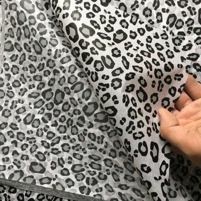 China ANTISTATIC Leopard Pattern 17gsm Thin Tissue Paper For Gift Wrapping,Wholesale Animal Pattern Apparel Wrapping Tissue for sale