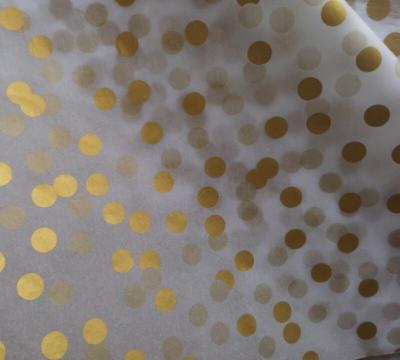 China ANTISTATIC Acid Free Metallic Polka Dots Tissue Wrapping Paper, Gold Wholesale 200pcs/pack 50x70cm (20