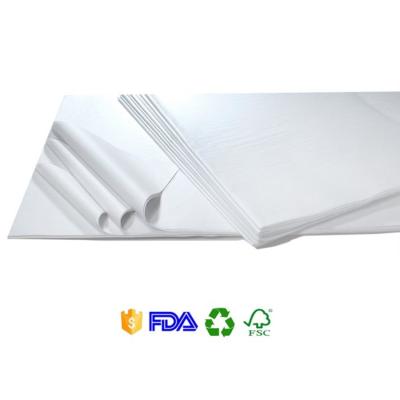 China 50x70cm ANTISTATIC sheet pure white glazed on single side high quality wrapping tissue paper for sale