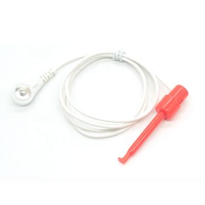 China Eco-Freindly Test Probe Lead Wire Mini Grabber Test Hook Clip Cable With 4.0mm Male Electrode Snap for sale