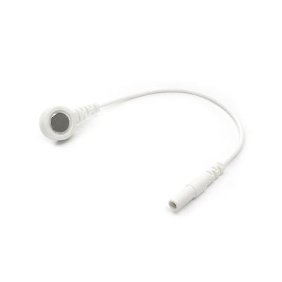 China CES Machine 2.0 Female Electrode Ports To 9.0mm Female Electrode Replacements Magnetic Snap On Lead Wire for sale