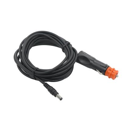 China Boat Supply Head EU 12V Car Cigarette Lighter European Red Plug To DC Power Plug Charging Cable 5.5x 2.5 for sale