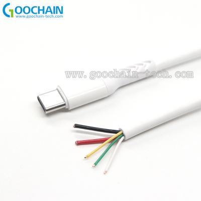 China Tablet USB Type C To Open End 5 Core Data Charging Cable for sale