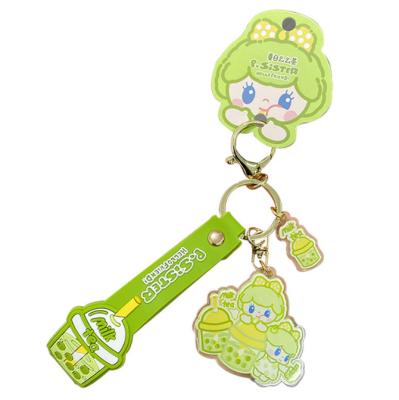 China Wholesale Summer Pretty Gift JT952 Matcha Acrylic Car Key Chain Bag Gift Pendant for sale