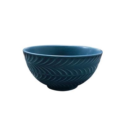 China Oriental embossed bowl and plate dinnerware set household soup bowl rice bowl hotel ceramic splint for sale