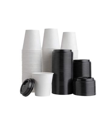 China Disposable Thickened Disposable Coffee Paper Cup With Cover, Milk Tea Cup For Hot Drinks for sale