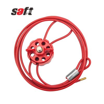 China Saft Pro-Lock Chemical Wheeled Cable Lockout With 4mm Diameter Stainless Steel Cable for sale