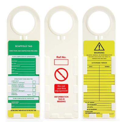 China To warn Saft scaffolding status support safety inspection and tags scaffolding tags do not use scaffolding tags for sale