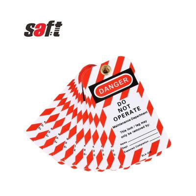 China Saft PVC Warning Signs Safety Lockout Tagout Label Tag Signs For Industrial Equipment Industrial Overhaul for sale