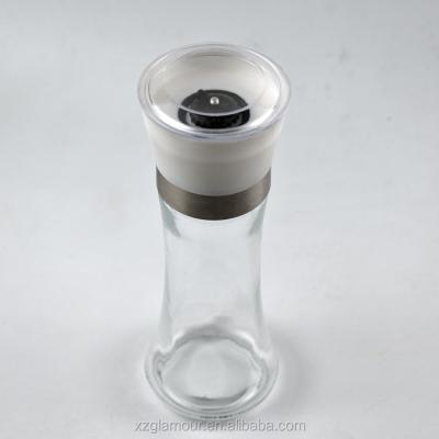 China Spice Pepper Grinder Seasoning Bottle Manual Pepper Glass Seasoning Grinding Cans Seasoning Bottles for sale