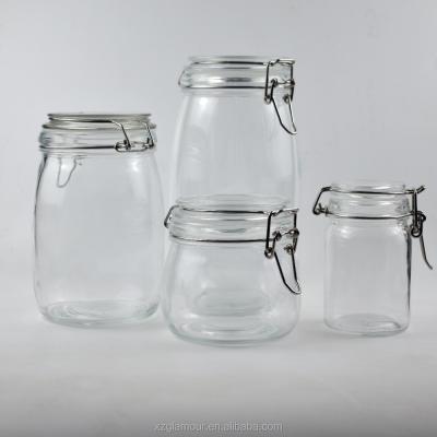 China Eco - Friendly Clear Round Glass Yarn Bullet Jars for sale