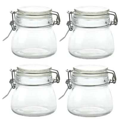 China Sustainable Latch Lid 150ml 5oz Cone Canning Airtight Cosmetic Storage Jars for sale