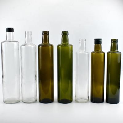 China Food Cylinder Shaped Olive Oil Bottle Glass Glass Food Containers For Marinades And Frying Oil for sale