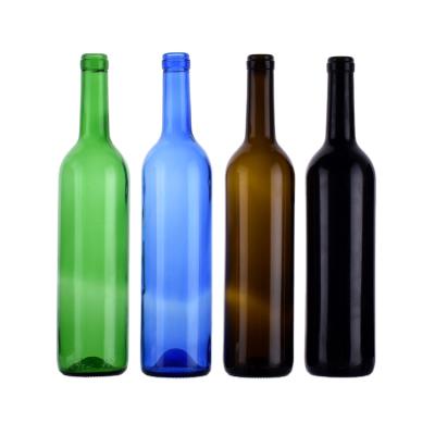 China 750ml Beverage Colored Round Glass Wine Bottle For Ice Wine Liqueur Wine for sale