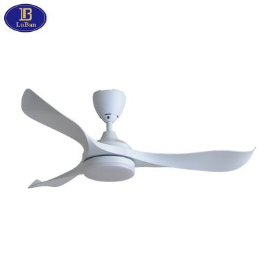 China Modern Design Remote Control 52 Inch Ceiling Fan with LED Light Remote Control, 3 ABS Blades, Silent Reversible DC Motor, 5 Speeds for sale