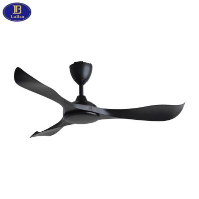 China Modern design remote control 52 inch ceiling fan with remote control, 3 ABS blades, silent reversible DC motor, 5 speeds for sale