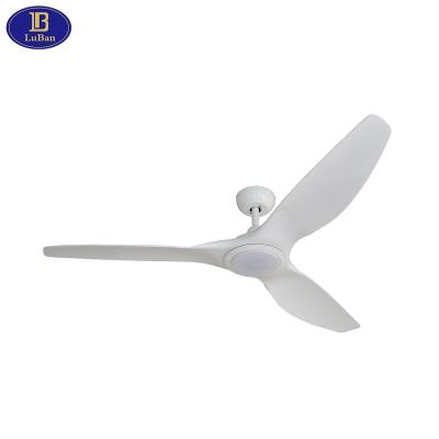 China Modern Design Remote Control 52 Inch Ceiling Fan with LED Light Remote Control, 3 ABS Blades, Silent Reversible DC Motor, 5 Speeds for sale