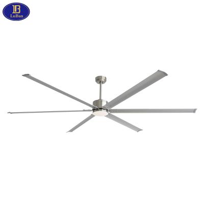 China Large 96 Inch Remote Control Ceiling Fan with Remote Control, 6 Aluminum Blades, DC Motor, 5 Speeds, 20W LED for sale