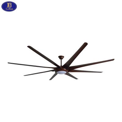 China Large 99 Inch Remote Control Ceiling Fan with Remote Control, 8 ABS Blades, Silent Reversible DC Motor, 5 Speeds, 24W LED for sale