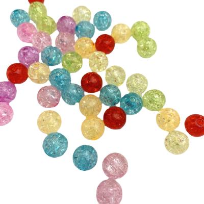 China Colorful Jewelry Beads Hot Selling Popular Round Colorful Crinkle Beads For Jewelry Making DIY Handmade for sale