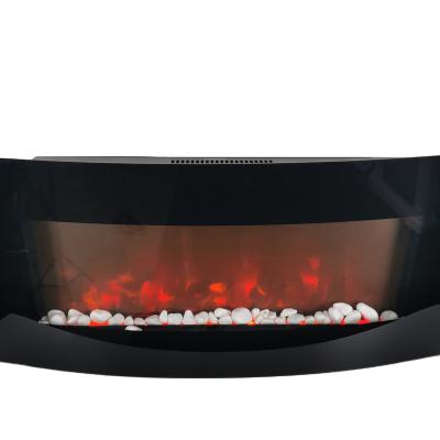 China Hotel Wall Mounted Electric Fireplace Remote Control Electric Heater LED Flame for sale