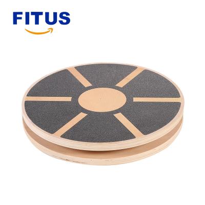 China FITUS Balance Board Durable Wooden Wood Twisting Waist Disc Bodytwister Ankle Body Aerobics Foot Exerciser Fitness Tornado Rotating Balance Board for sale