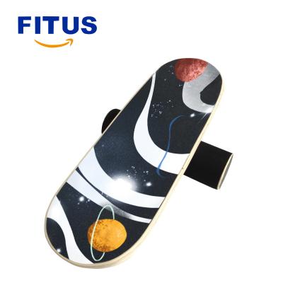 China Durable High Quality FITUS Full Print Balance Board With Cork Roller for sale