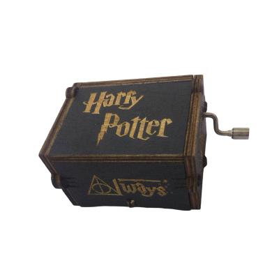 China Gift Keepsake Decoration Harry Potter DIY Black Power Crank Music Box for Gift Keepsake Promotion Advertising for sale