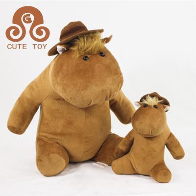 China Wholesale Custom High Quality Plush Hippo Stuffed Baby Mom Toys and Cute Baby Hippo Toy for sale