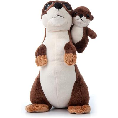 China Brown Stuffed Plush & Baby Amazon Factory Hot Selling Mama Otter Soft Kids Toys Christmas Gifts for sale