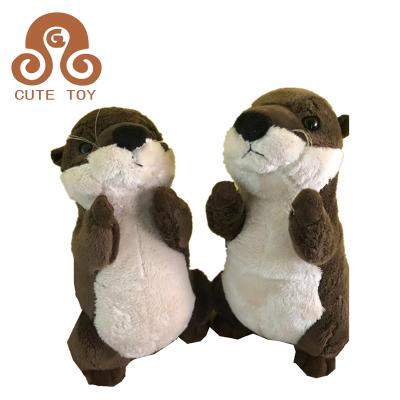 China Wholesale Soft Plush Toy Factory Brown Kids Christmas Plush Sea Otter Gifts Stuffed Toys Can Add Logo for sale