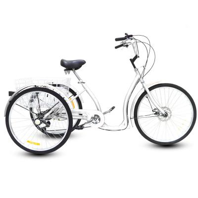 China Large Adult Tricycles 26 Inch 7 Speed ​​3 Wheel Adult Trike Cheap Tricycle for sale