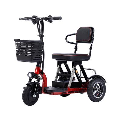 China Hot Selling Electric Scooter Old-fashioned Handicapped Handicapped Household Small Folding Tricycle Small Passenger Battery Lightweight Three-wheeled Bike for sale