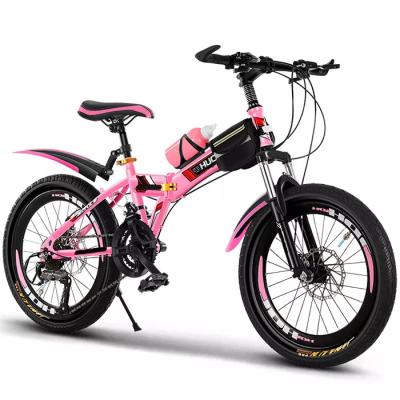 China Wholesale Mountain Variable Bike Carbon Steel Folding Speed ​​Bicycle Children School Kids Boys Disc Brake Students 8-15 Years Big for sale