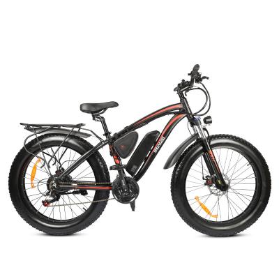 China Steel 48V lithium battery aluminum alloy 21 speed 26 inch electric snow mountain bike for sale