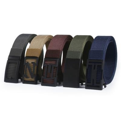 China New Design Eco-Friendly Military Police Ties Waist Magnet Buckle Belt Outdoor Style Logo Tactical Nylon Men for sale